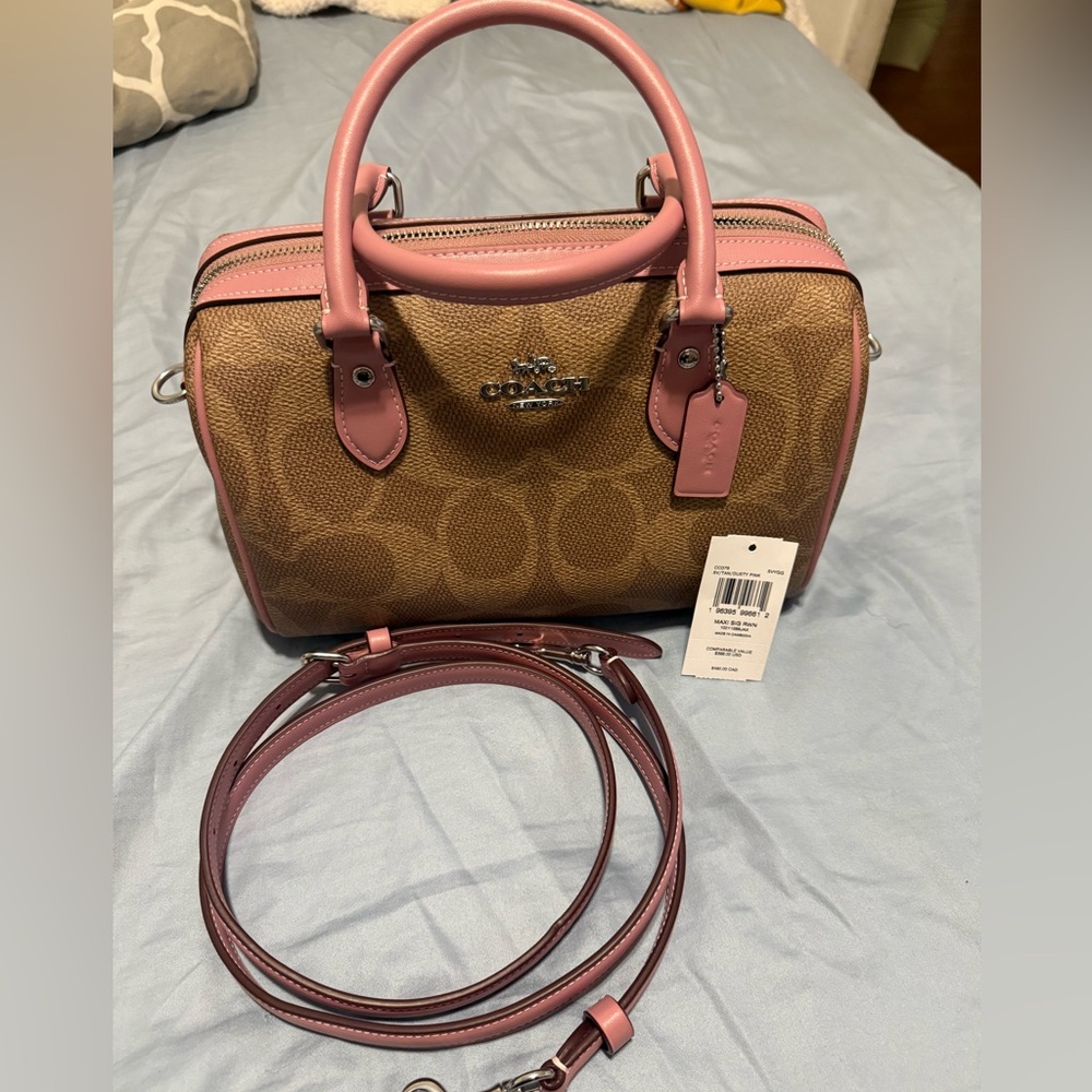Coach Rowan Satchel Bag In Maxi Signature Canvas
